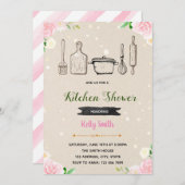 ヴィンテージキッチンブライダルシャワーパーティの招待状 招待状 (正面/裏面)
