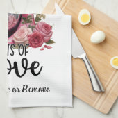 ヴィンテージキッチンブレンダーピンク焼いたローズと恋 キッチンタオル (四つ折り)