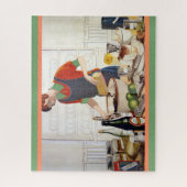 ヴィンテージキッチンベーキングシーン写真 ジグソーパズル (縦)