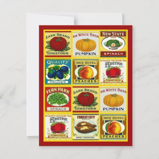 ヴィンテージキッチンラベルブライダルシャワー招待状 招待状 (正面)