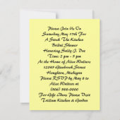 ヴィンテージキッチンラベルブライダルシャワー招待状 招待状 (裏面)