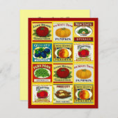 ヴィンテージキッチンラベルブライダルシャワー招待状 招待状 (正面/裏面)