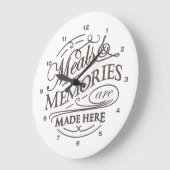 ヴィンテージキッチン引用文アクリル壁掛け ラージ壁時計 (傾斜)