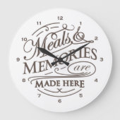 ヴィンテージキッチン引用文アクリル壁掛け ラージ壁時計 (正面)