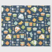 ヴィンテージキッチン皿包装紙 ラッピングペーパー (フラット)