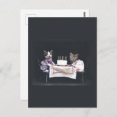 ヴィンテージキッテンス誕生日はがき ポストカード (正面/裏面)