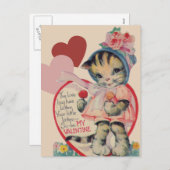 ヴィンテージキッテンバレンタイン シーズンポストカード (正面/裏面)