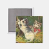 ヴィンテージキッテン磁石 マグネット (正面/裏面)