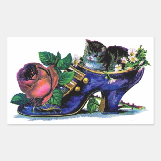 ヴィンテージキットインレディーズシューズシール 長方形シール (正面)