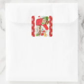 ヴィンテージキットインMailbox Christmas Sticker スクエアシール (バッグ)