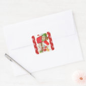 ヴィンテージキットインMailbox Christmas Sticker スクエアシール (封筒)