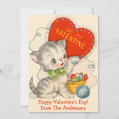 ヴィンテージキットウィアヤーンカスタムレトロバレンタイン シーズンカード (正面)