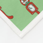 ヴィンテージキットカットクリスマス金ゴールドフリースブランケット フリースブランケット (角)