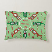 ヴィンテージキットカットクロッククリスマス アクセントクッション (裏面)