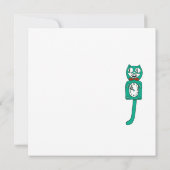 ヴィンテージキットカットクロックホリデーフラットカード (裏面)