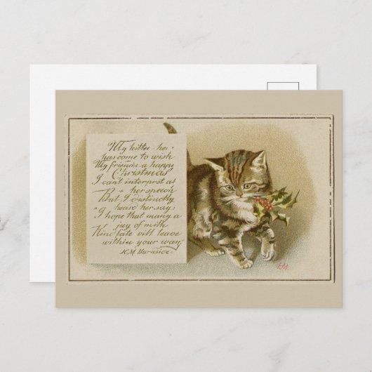 ヴィンテージキットクリスマスポストカード シーズンポストカード (正面/裏面)