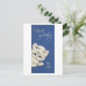 ヴィンテージキットベレーテッド誕生日カード ポストカード (スタンド正面)