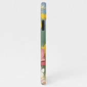 ヴィンテージキットンイラストレーションと黄色い花 iPhoneケース (右側)