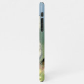 ヴィンテージキットンイラストレーションと黄色い花 iPhoneケース (左側)