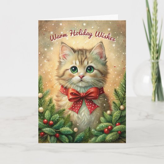 ヴィンテージキットンウォームホリデーウィッシュフェスティバル シーズンカード (正面)