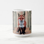 ヴィンテージキツネインウッズ自然アインスパイアート コーヒーマグカップ (中央)