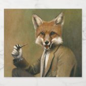 ヴィンテージキツネインスーツチャンパ スパークリングワインラベル (シングルラベル)