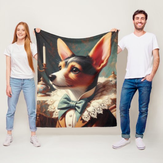 ヴィンテージキツネテリア絵画ズ フリースブランケット (インサイチュ)