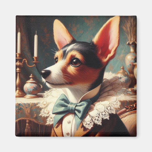 ヴィンテージキツネテリア絵画ズ マグネット (正面)