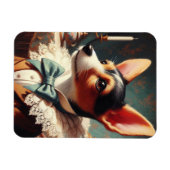 ヴィンテージキツネテリア絵画ズ マグネット (横)