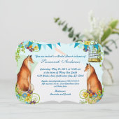 ヴィンテージキツネバンティンガーデンブライダルシャワー招待状 招待状 (スタンド正面)