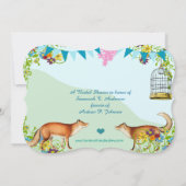 ヴィンテージキツネバンティンガーデンブライダルシャワー招待状 招待状 (裏面)