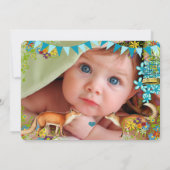 ヴィンテージキツネバンティンガーデン男の赤ちゃん発表 案内状 (裏面)