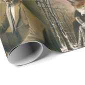 ヴィンテージキツネ入り衣類包み紙 ラッピングペーパー (ロールコーナー)