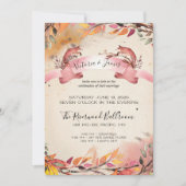 ヴィンテージキツネ夕べのみ結婚式招待状 招待状 (正面)