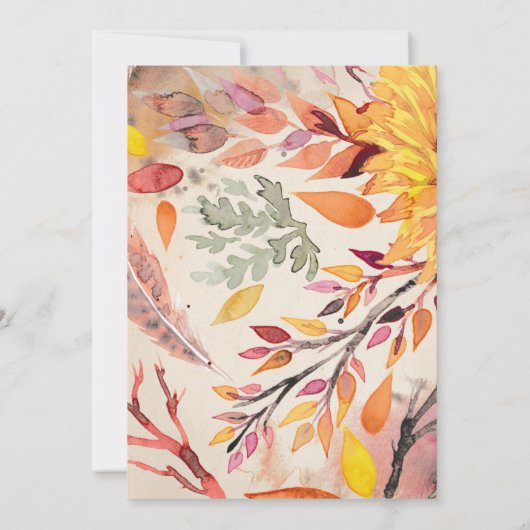 ヴィンテージキツネ夕べのみ結婚式招待状 招待状 (裏面)