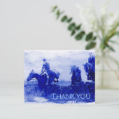 ヴィンテージキツネ狩りサンキューハガキ ポストカード (スタンド正面)