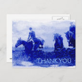 ヴィンテージキツネ狩りサンキューハガキ ポストカード (正面/裏面)