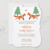 ヴィンテージキツネ結婚式招待状 招待状 (正面)