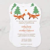 ヴィンテージキツネ結婚式招待状 招待状 (正面/裏面)