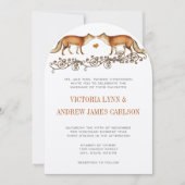 ヴィンテージキツネ結婚式招待状 招待状 (正面)