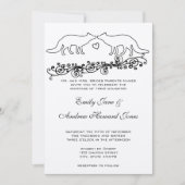 ヴィンテージキツネ結婚式招待状 招待状 (正面)