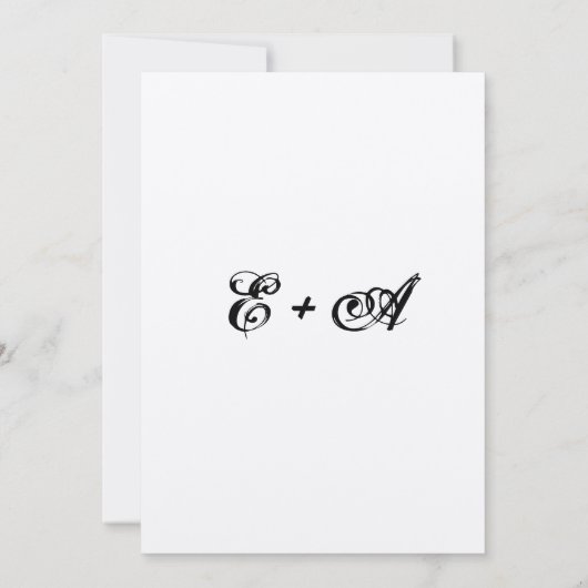 ヴィンテージキツネ結婚式招待状 招待状 (裏面)