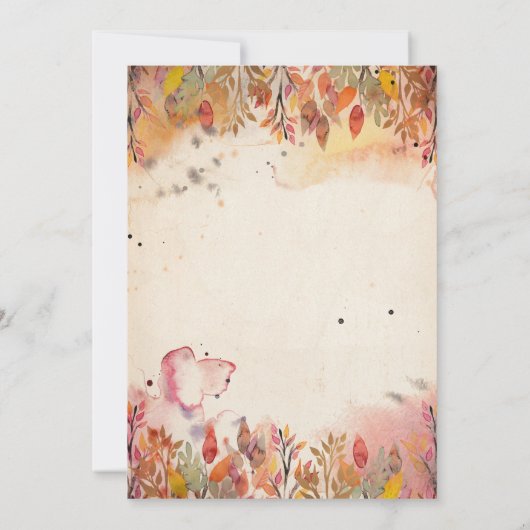 ヴィンテージキツネ結婚式招待状 招待状 (裏面)