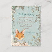 ヴィンテージキツネ花模様本 エンクロージャーカード (正面)