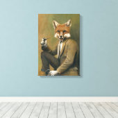 ヴィンテージキツネ訴訟キャンバスプリント キャンバスプリント (インサイチュ (ウッドフロア))