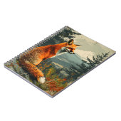 ヴィンテージキツネ：時代を超越した野生生物チャーム ノートブック (左側)