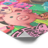 ヴィンテージキティ・コラージュ・デコペ紙ポスター ポスター (角)