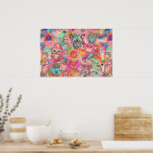 ヴィンテージキティ・コラージュ・デコペ紙ポスター ポスター (キッチン)