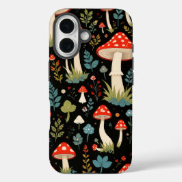 ヴィンテージキノコのスマホケース iPhone 16ケース