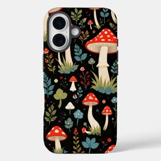 ヴィンテージキノコのスマホケース Case-Mate iPhoneケース (裏面)